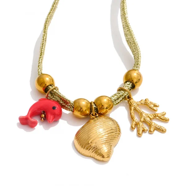 زوجان من أربطة الحذاء من يهبپ بطول 100 سم، بألوان الوردي والأخضر والبيج والأزرق، مصنوعة من ستانلس ستيل، مزينة بفواكه وصدف وحصان بحر، مناسبة للأحذية الكاجوال