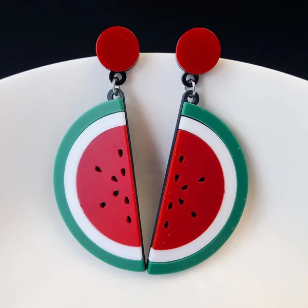 أقراط نسائيةمن   FishSheep بتصميم لطيف لفاكهة البيتايا (التنين)