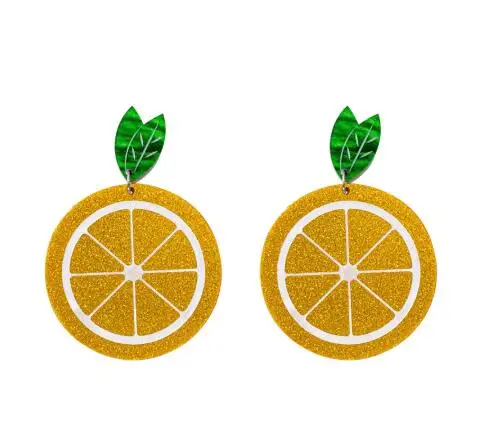 أقراط نسائيةمن   FishSheep بتصميم لطيف لفاكهة البيتايا (التنين)