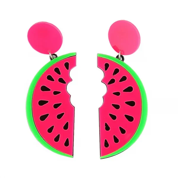 أقراط نسائيةمن   FishSheep بتصميم لطيف لفاكهة البيتايا (التنين)