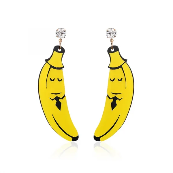 أقراط نسائيةمن   FishSheep بتصميم لطيف لفاكهة البيتايا (التنين)