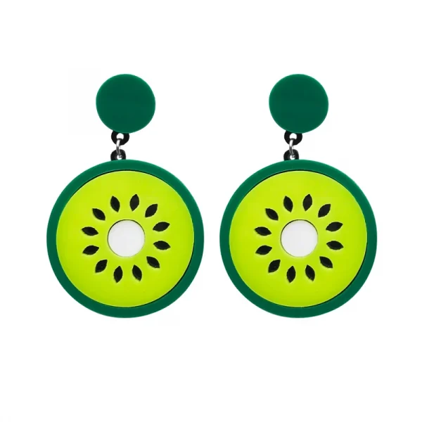 أقراط نسائيةمن   FishSheep بتصميم لطيف لفاكهة البيتايا (التنين)