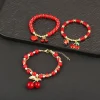 سوار من Nidin بتصميم على شكل الكرز والقلب مع خرز أحمر