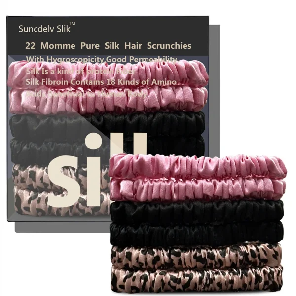 ربطات شعر عالية الجودة مصنوعة من الحرير الطبيعي 100%