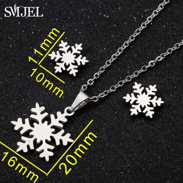 عقد زهرة الزنبق من الستانلس ستيل من SMJEL