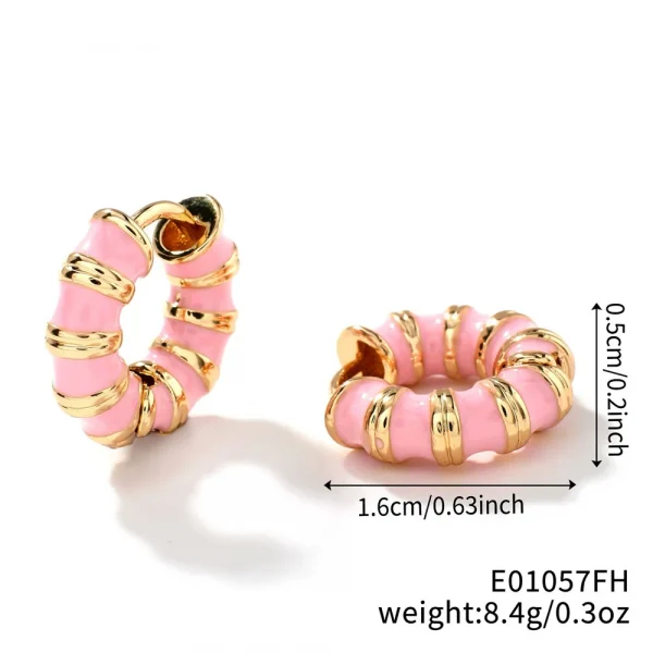 أقراط دائرية صغيرة أنيقه