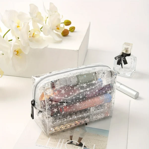 حقيبة مكياج شفافة