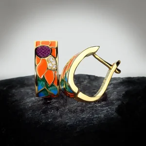 أقراط نسائية فاخرة مصنوعة من الفضة الإسترلينية