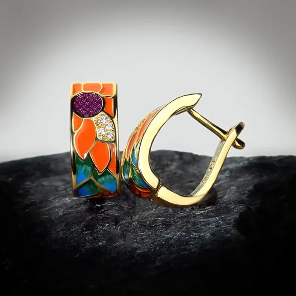 أقراط نسائية فاخرة مصنوعة من الفضة الإسترلينية