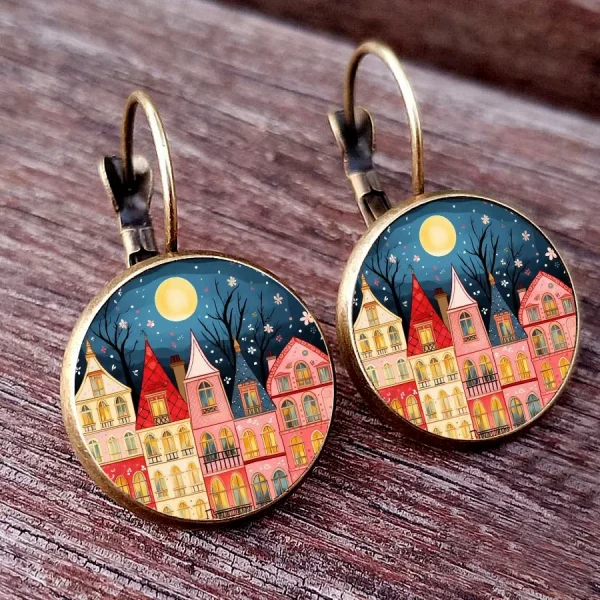 أقراط نسائية على شكل حلم القلعة