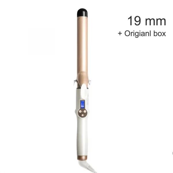 آلة تجعيد الشعر الكهربائية الجديدة لعام 2025 مع شاشة LCD، مُجدِّل شعر رقمي احترافي بقطر 19–38 مم،