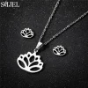 عقد زهرة الزنبق من الستانلس ستيل من SMJEL