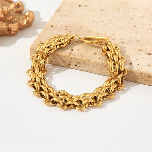 طقم عقد وسوار من EILIECK مصنوع من الفولاذ المقاوم للصدأ