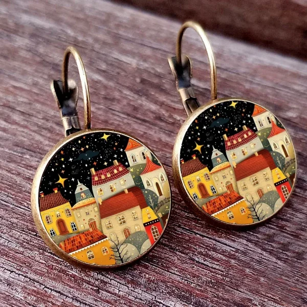 أقراط نسائية على شكل حلم القلعة