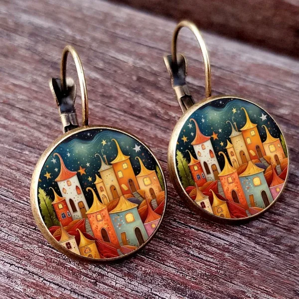 أقراط نسائية على شكل حلم القلعة