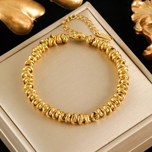 طقم عقد وسوار من EILIECK مصنوع من الفولاذ المقاوم للصدأ