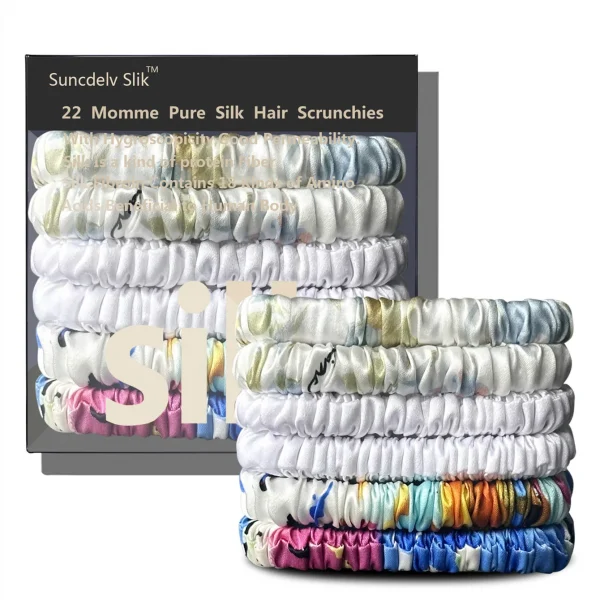 ربطات شعر عالية الجودة مصنوعة من الحرير الطبيعي 100%