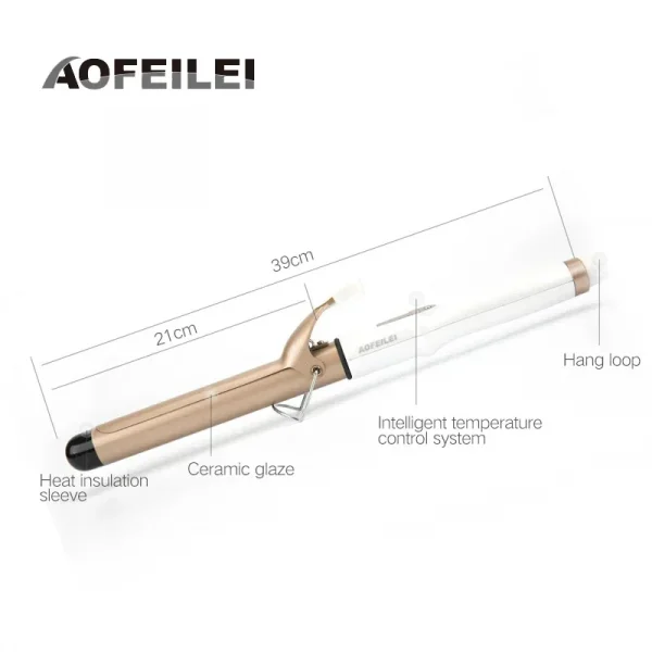 آلة تجعيد الشعر الكهربائية الجديدة لعام 2025 مع شاشة LCD، مُجدِّل شعر رقمي احترافي بقطر 19–38 مم،