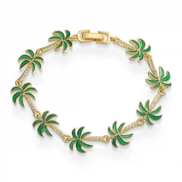 اساور أنيقه على شكل شجرة نخيل وجوز هند