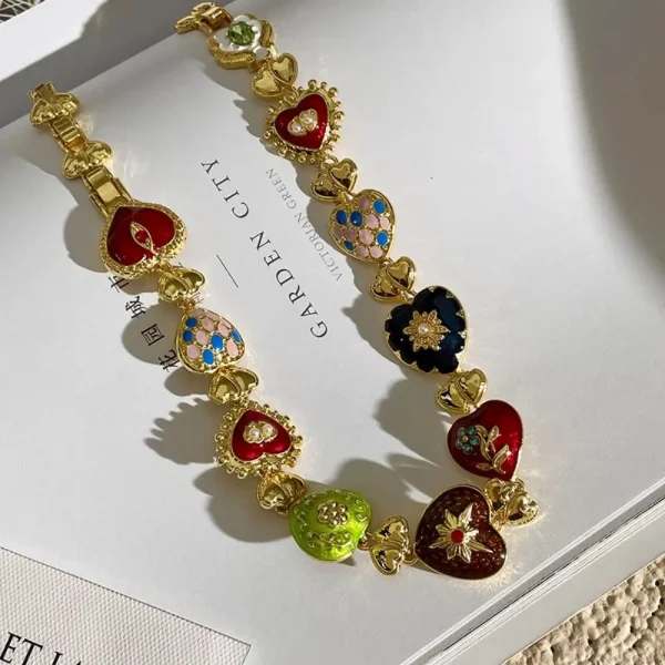 طقم جديد من 5 قطع أساور بلون ذهبي، تصميم أنيق