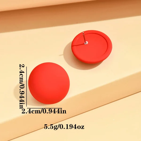 أقراط نسائية مصنوعة من الأكريليك على شكل دائرة