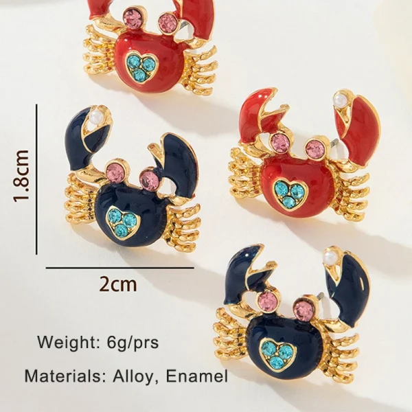 اقراط لطيفة على شكل كراب