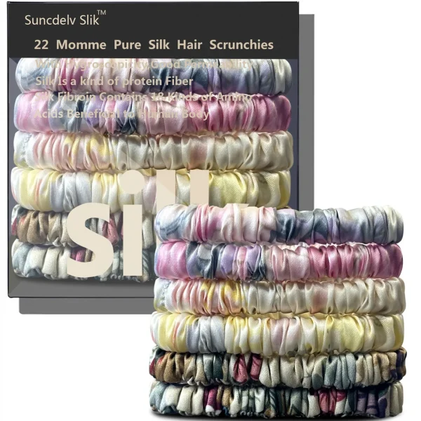 ربطات شعر عالية الجودة مصنوعة من الحرير الطبيعي 100%