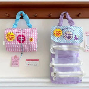 حقيبة مكياج نسائية قابلة للفك ثلاث حقائب في واحدة محمولة وقابلة للطي