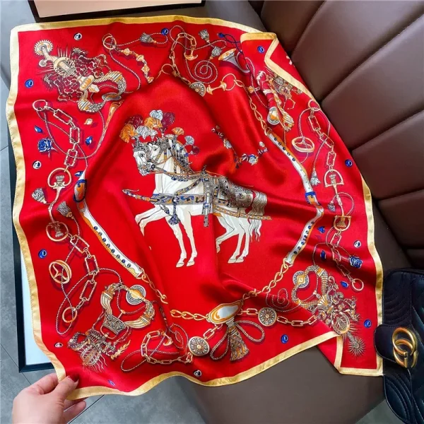 وشاح من الحرير الطبيعي بنسبة 100٪  يمكن استخدامه كبوفاندا أو شال أو لفة أنيقة للسيدات