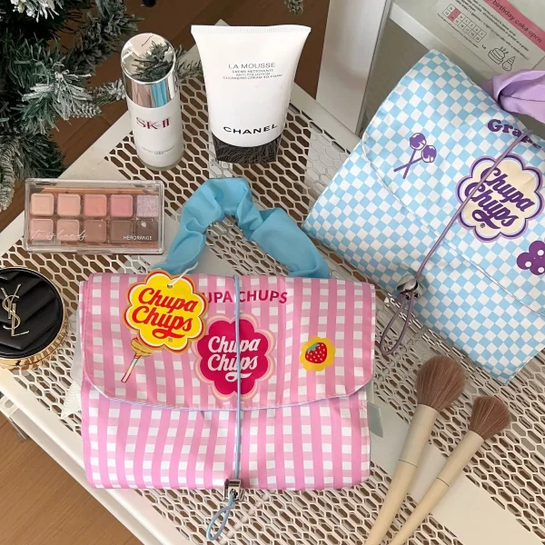 حقيبة مكياج نسائية قابلة للفك ثلاث حقائب في واحدة محمولة وقابلة للطي