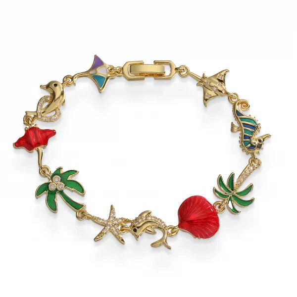 اساور أنيقه على شكل شجرة نخيل وجوز هند