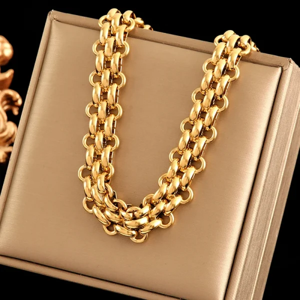 طقم عقد وسوار من EILIECK مصنوع من الفولاذ المقاوم للصدأ