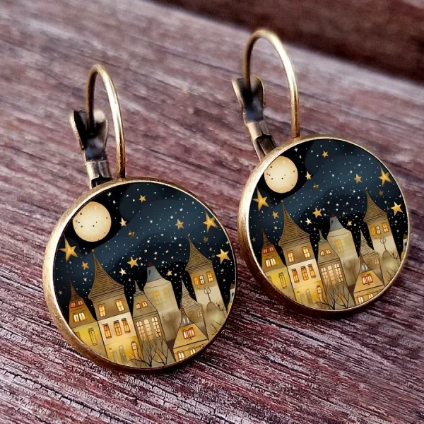 أقراط نسائية على شكل حلم القلعة