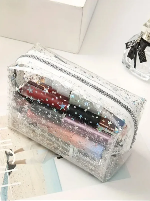 حقيبة مكياج شفافة