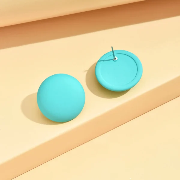 أقراط نسائية مصنوعة من الأكريليك على شكل دائرة