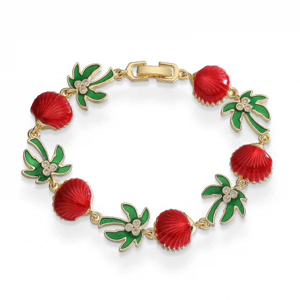 اساور أنيقه على شكل شجرة نخيل وجوز هند