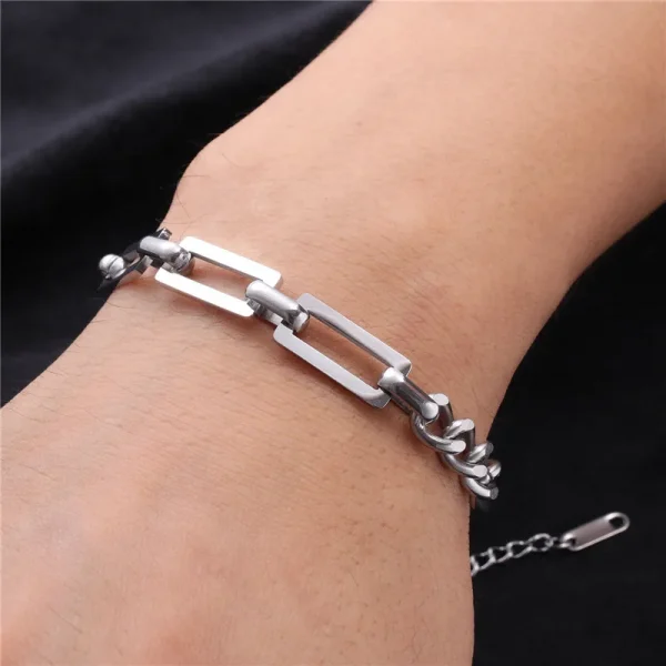 طقم من الفولاذ المقاوم للصدأ  سلسلة معدنية سميكة