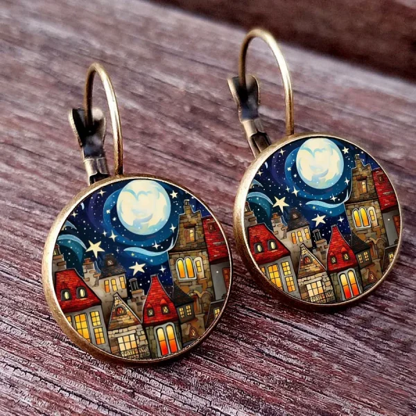 أقراط نسائية على شكل حلم القلعة