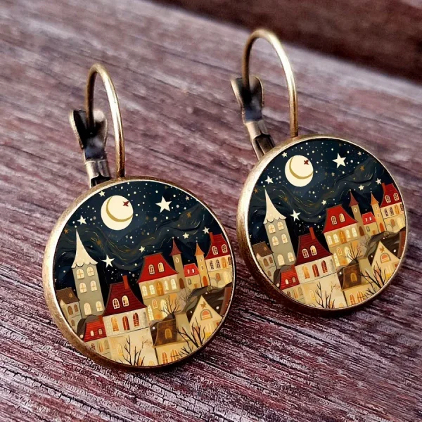 أقراط نسائية على شكل حلم القلعة