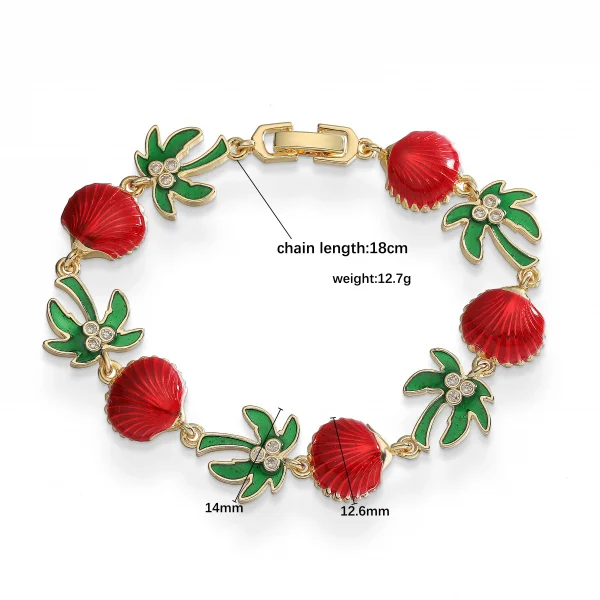 اساور أنيقه على شكل شجرة نخيل وجوز هند