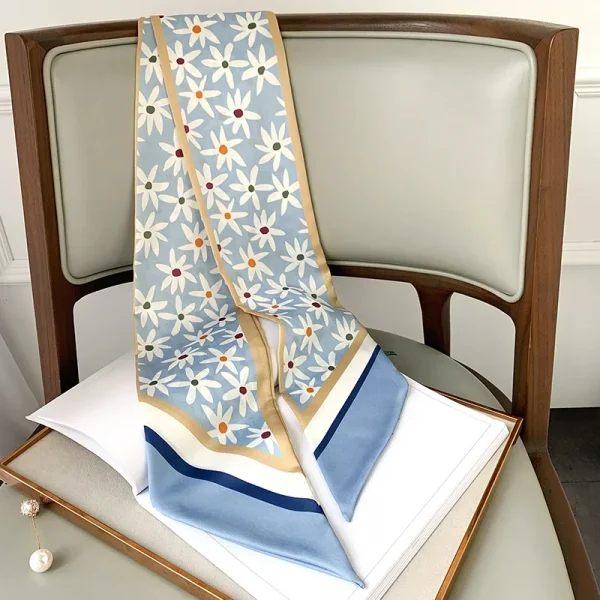 وشاح كوري حريري متعدد الاستخدامات، يمكن استخدامه كربطة شعر أو ربطة حقيبة