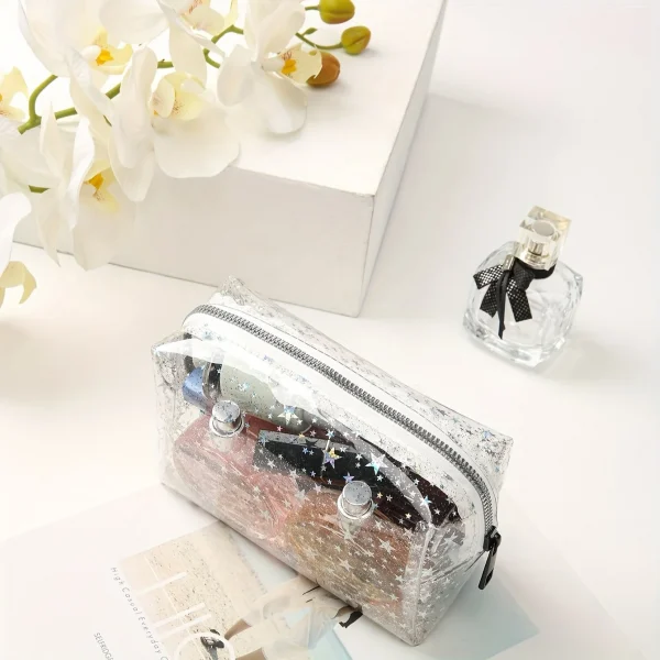 حقيبة مكياج شفافة