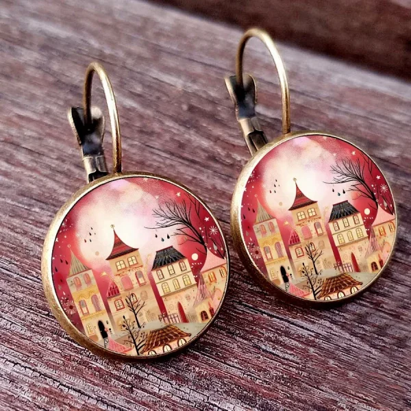 أقراط نسائية على شكل حلم القلعة