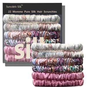 ربطات شعر عالية الجودة مصنوعة من الحرير الطبيعي 100%