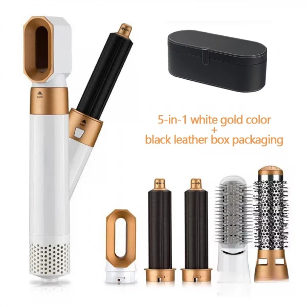مجفف شعر احترافي 5 في 1 مع مشط هواء ساخن ومُجعِّد
