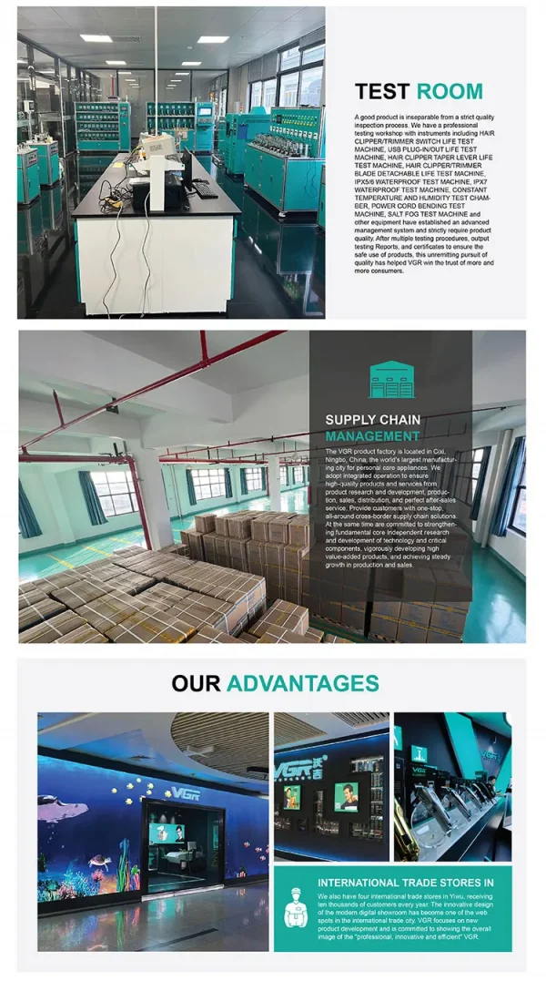 مجفف شعر VGR عملي وعالي القوة مناسب للصالونات المنزلية والمحترفين