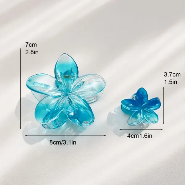 طقم من 3 مشابك شعر على شكل زهرة