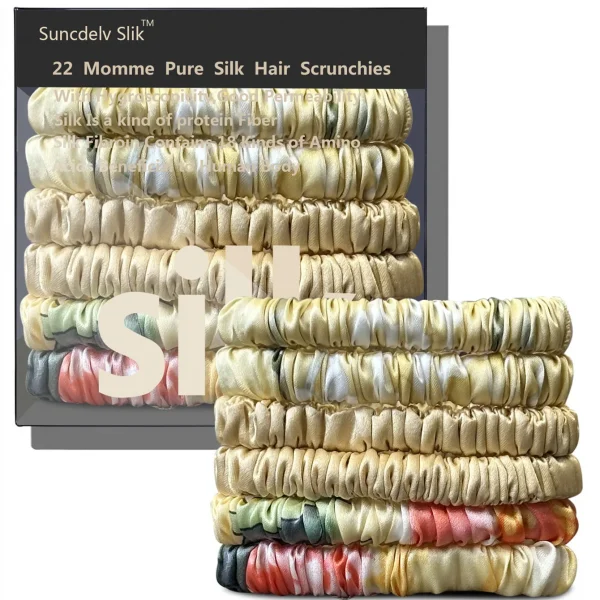 ربطات شعر عالية الجودة مصنوعة من الحرير الطبيعي 100%