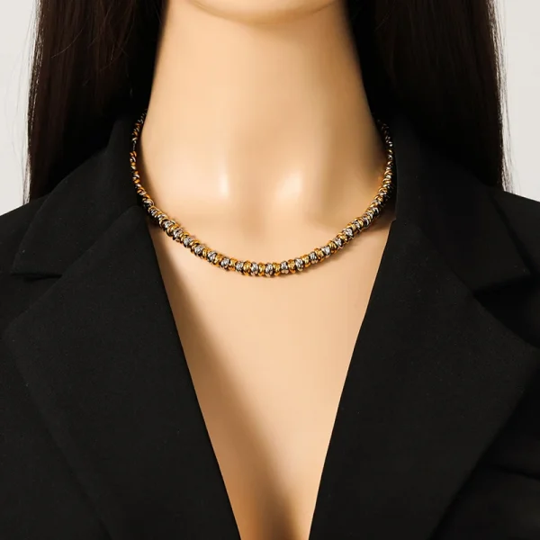 طقم عقد وسوار من EILIECK مصنوع من الفولاذ المقاوم للصدأ