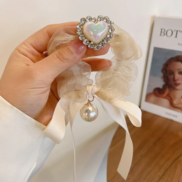 ربطات شعر أنيقة مربعة من سبيكة معدنية مزينة بحبيبات الراين